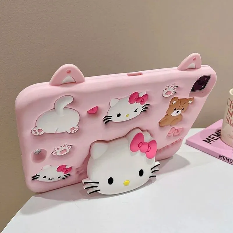 3d Pink Kitten iPad Case