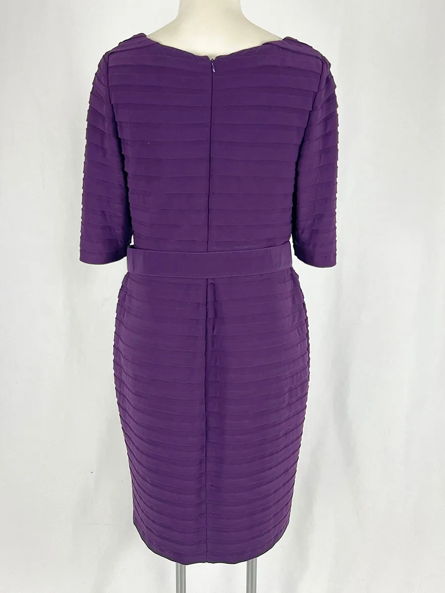 Adrianna Papell Size 16W Purple Pleated Dress