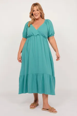 Alison Midi Dress in Peacock Parade Adrift