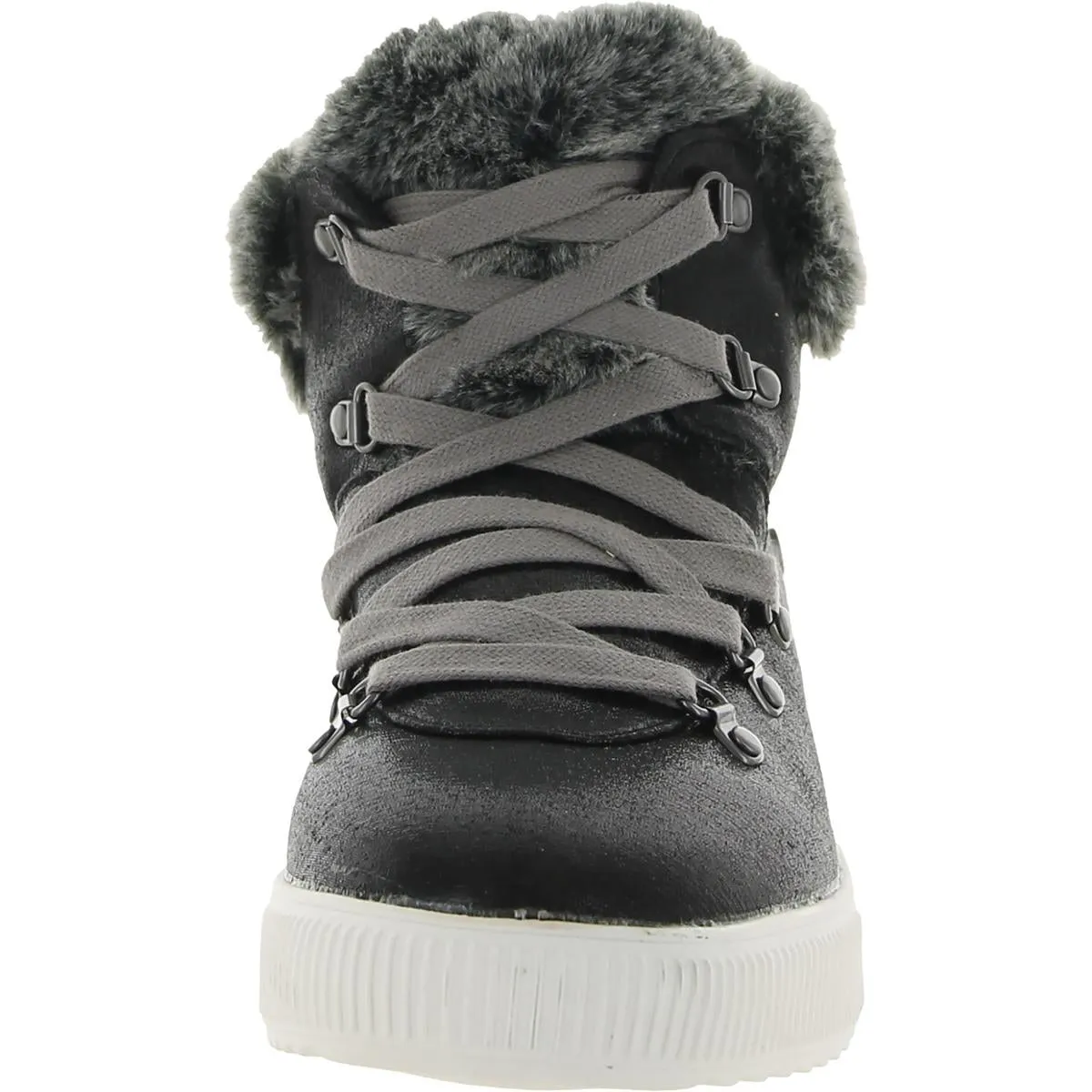 Ashley Hiker Girls Faux Fur Lined Lace Up Ankle Boots