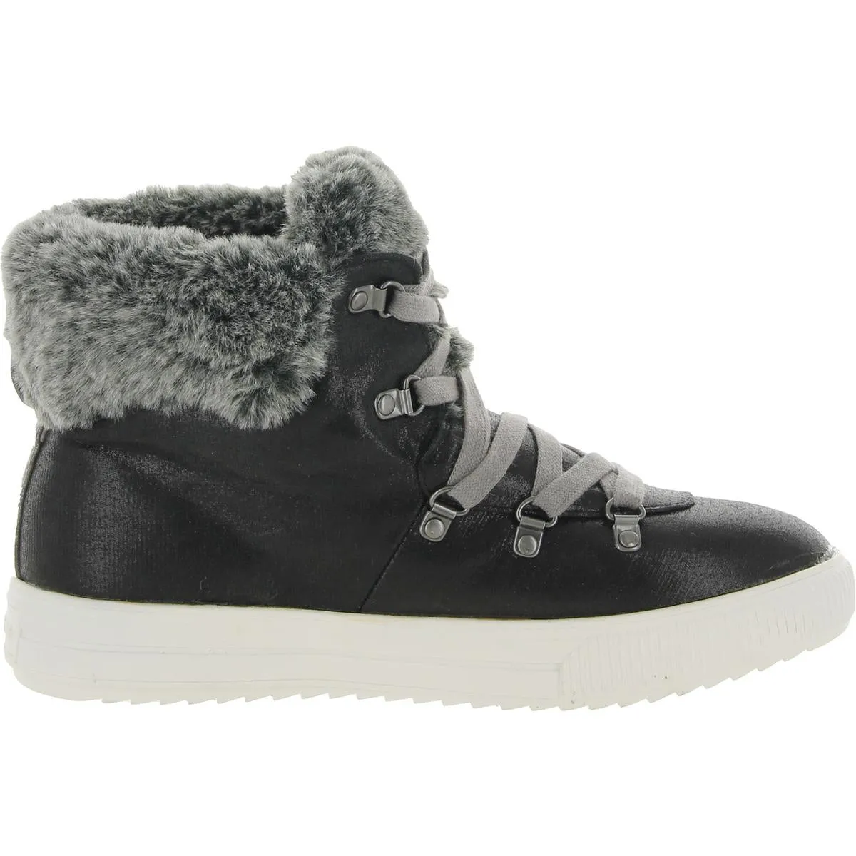 Ashley Hiker Girls Faux Fur Lined Lace Up Ankle Boots