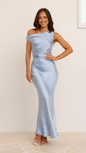 Auria Off Shoulder Maxi Dress - Blue Billy J