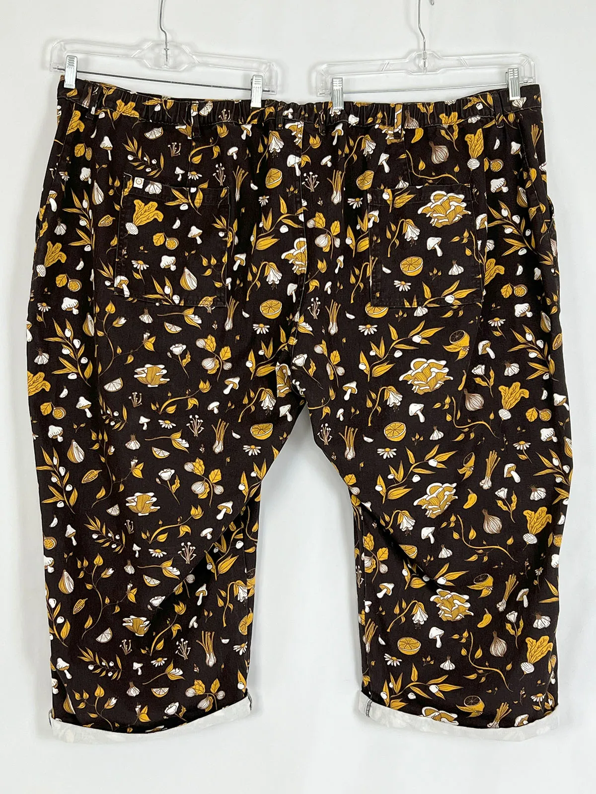 Big Bud Press Size 6XL (38W) Brown & Yellow Mushrooms Pants
