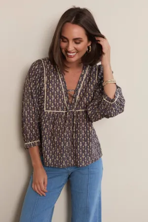 Cairo Blouse in Wildfern Adrift
