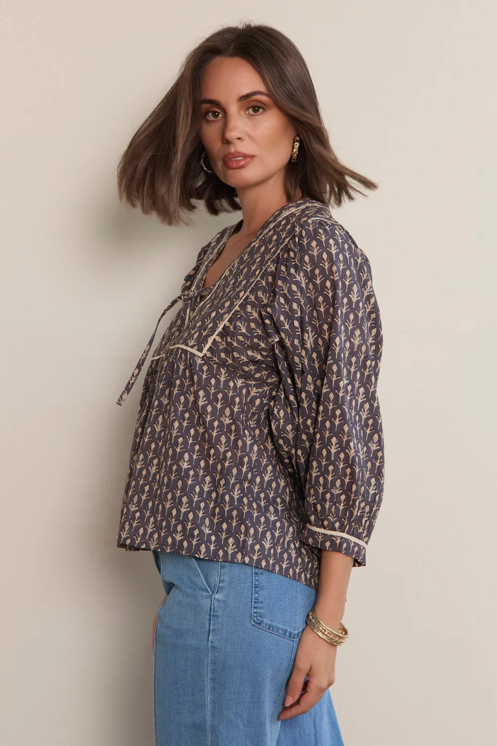 Cairo Blouse in Wildfern Adrift