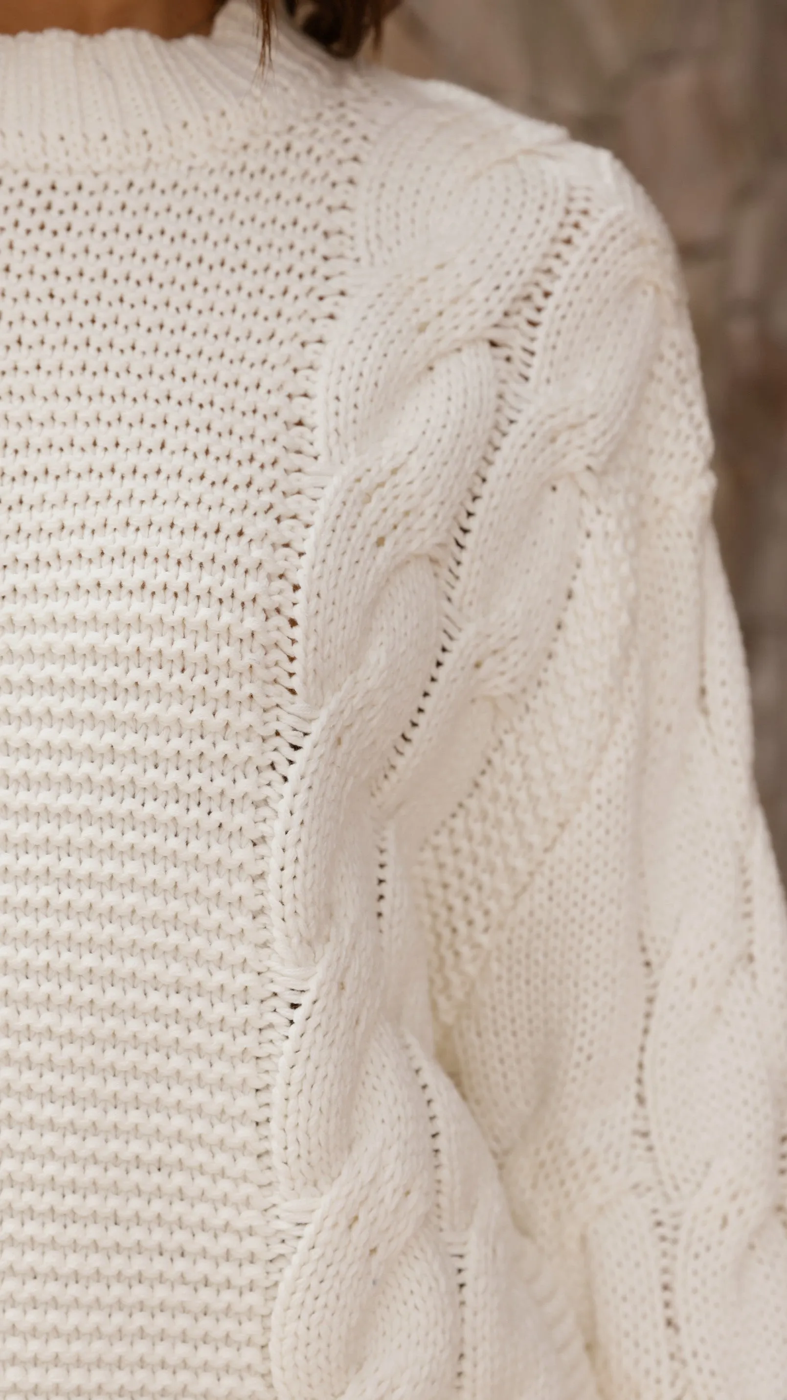 Candice Knit Sweater - Cream Billy J
