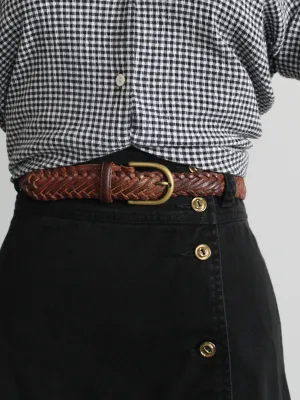 cardamom leather belt 1919 Vintage