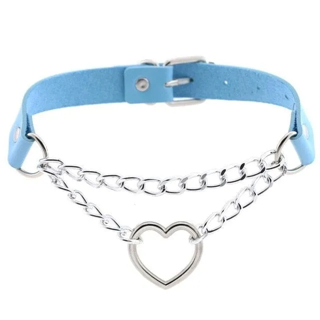 Chained Valentine Choker (15 Colors)