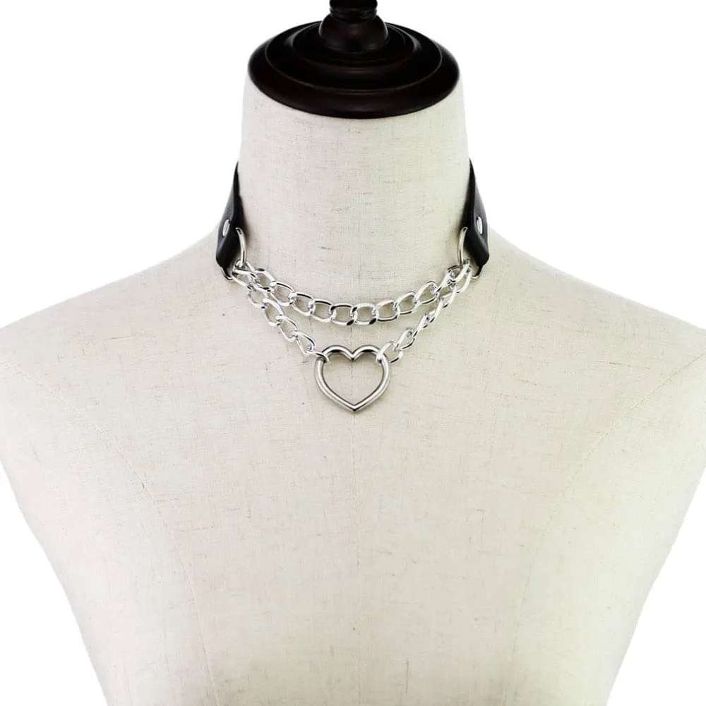 Chained Valentine Choker (15 Colors)