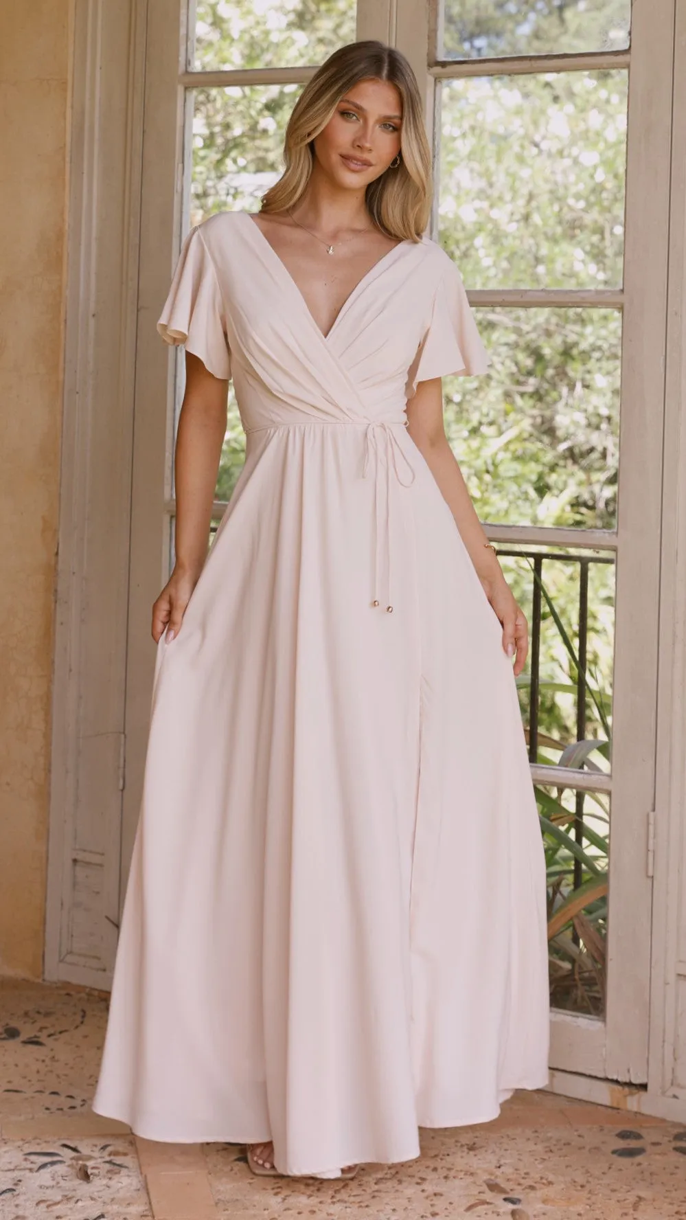 Charlize Maxi Dress - Ivory Billy J