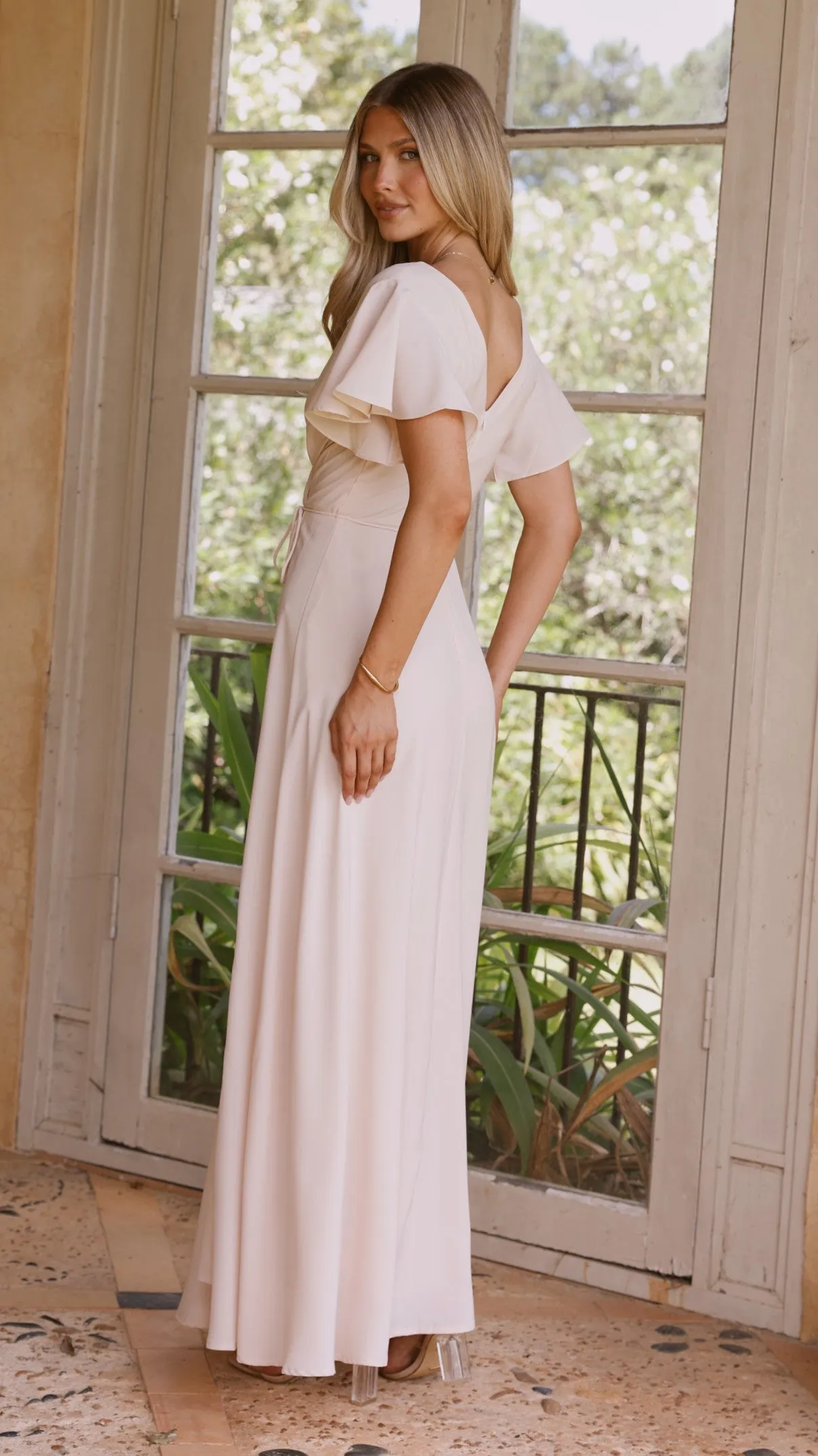 Charlize Maxi Dress - Ivory Billy J
