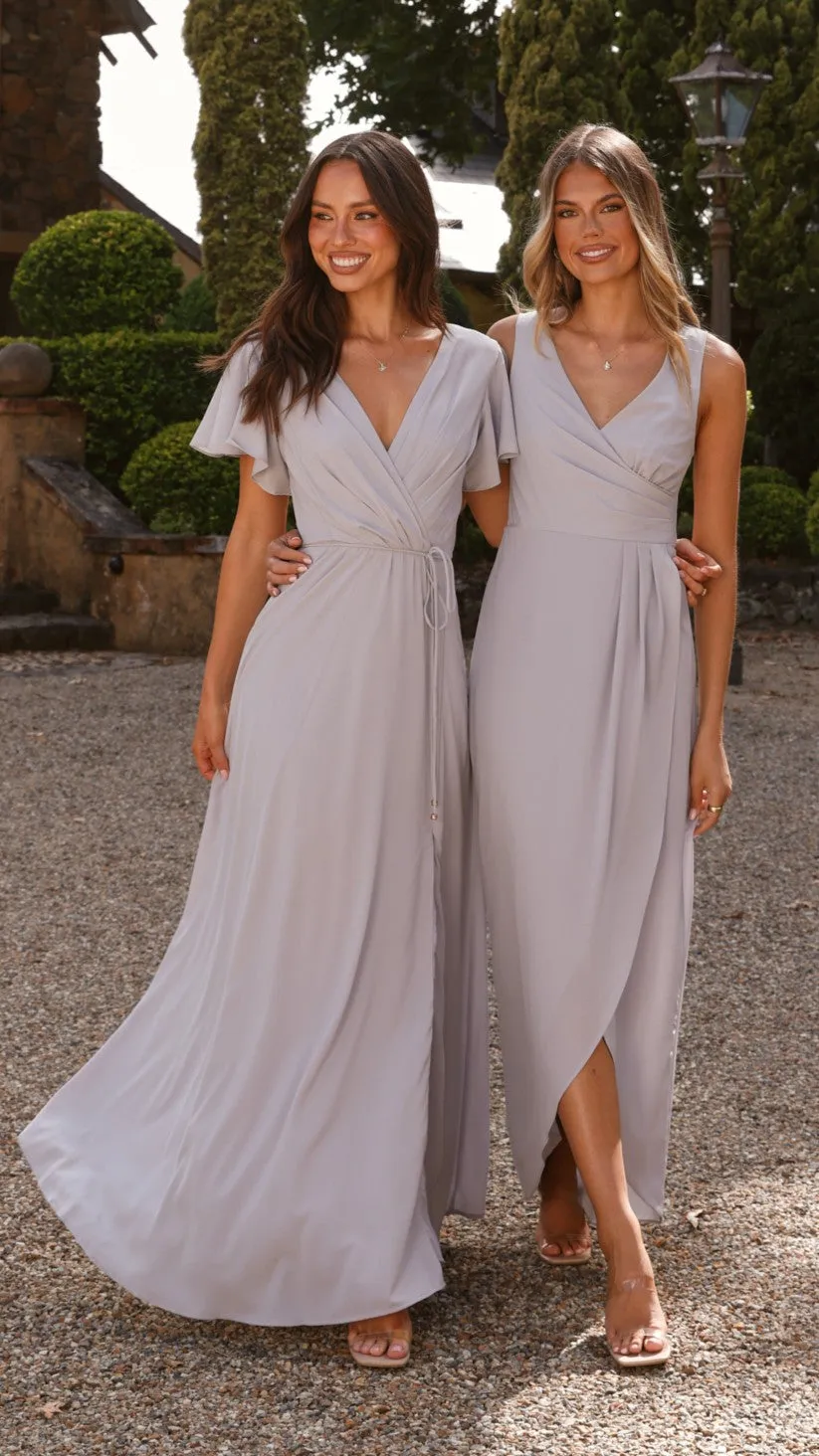Charlize Maxi Dress - Light Grey Billy J