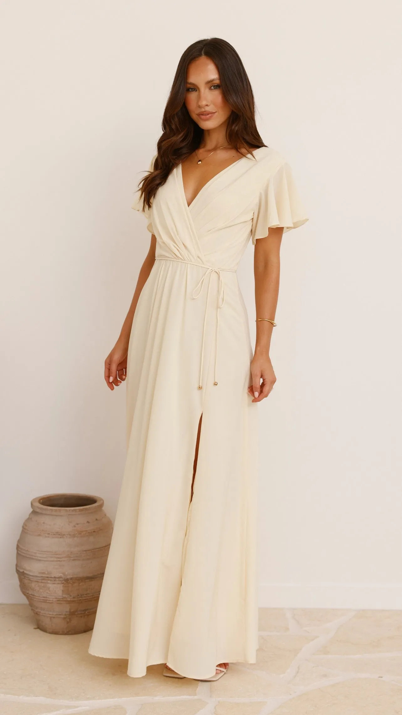 Charlize Maxi Dress - Yellow Billy J