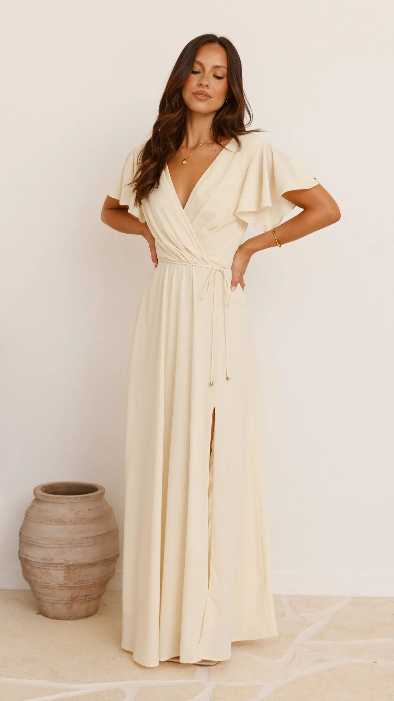 Charlize Maxi Dress - Yellow Billy J