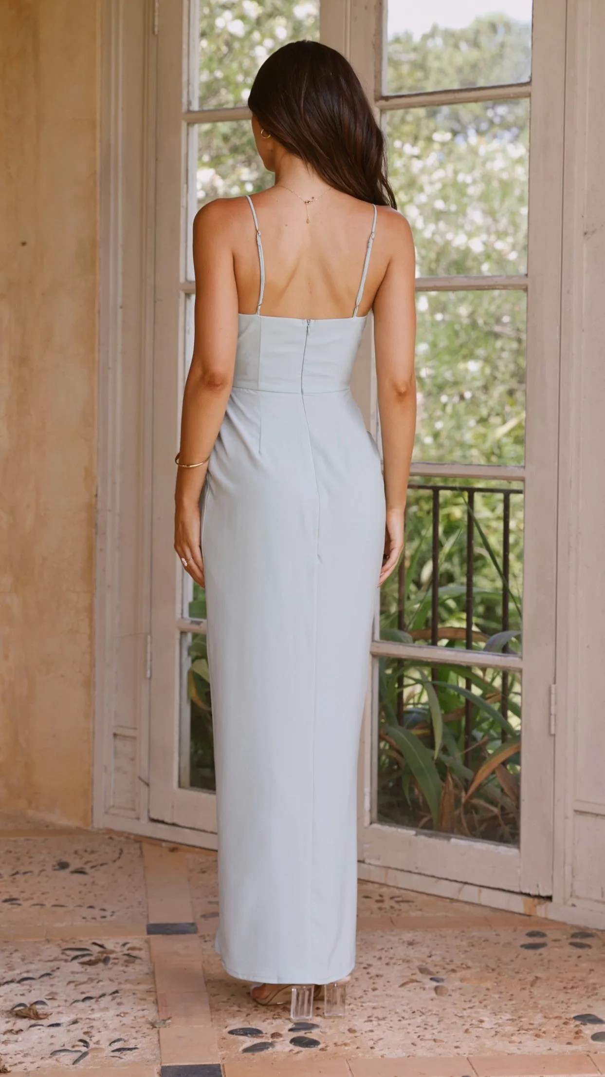 Charlotte Draped Maxi Dress - Sage Billy J