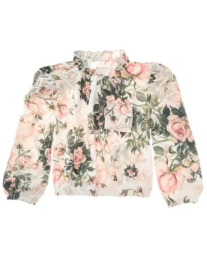 Chaser Ruffle Neck Pocket Shirred T-Shirt