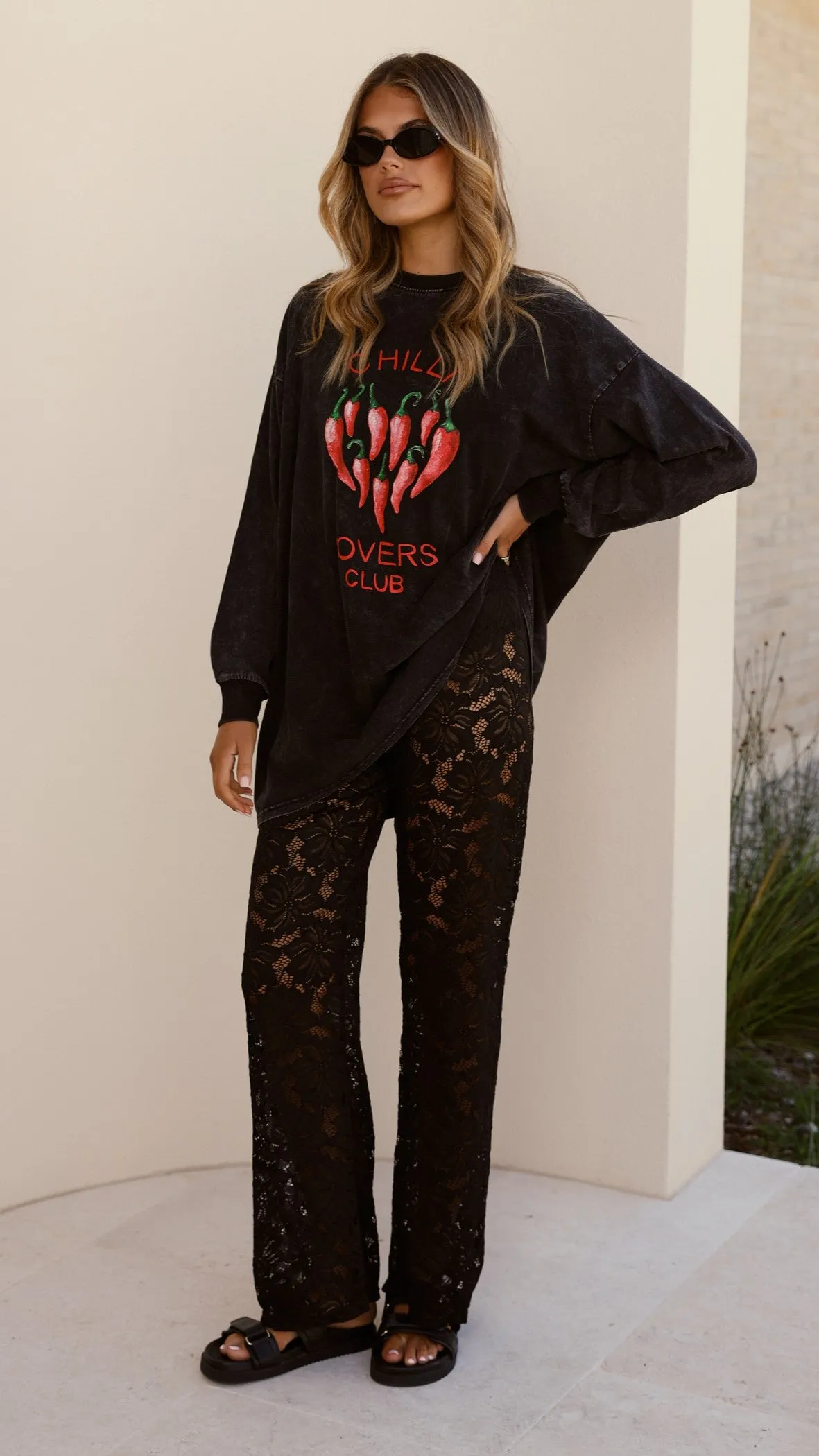 Chilli Lovers Tee and Pants Set - Black Billy J