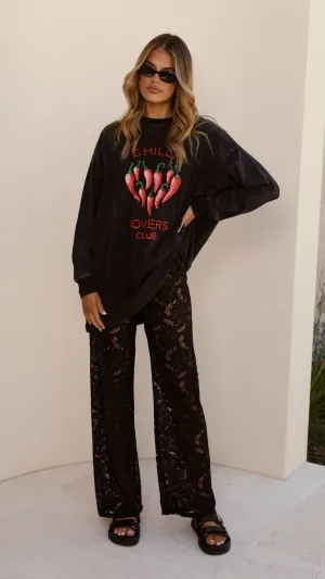 Chilli Lovers Tee and Pants Set - Black Billy J