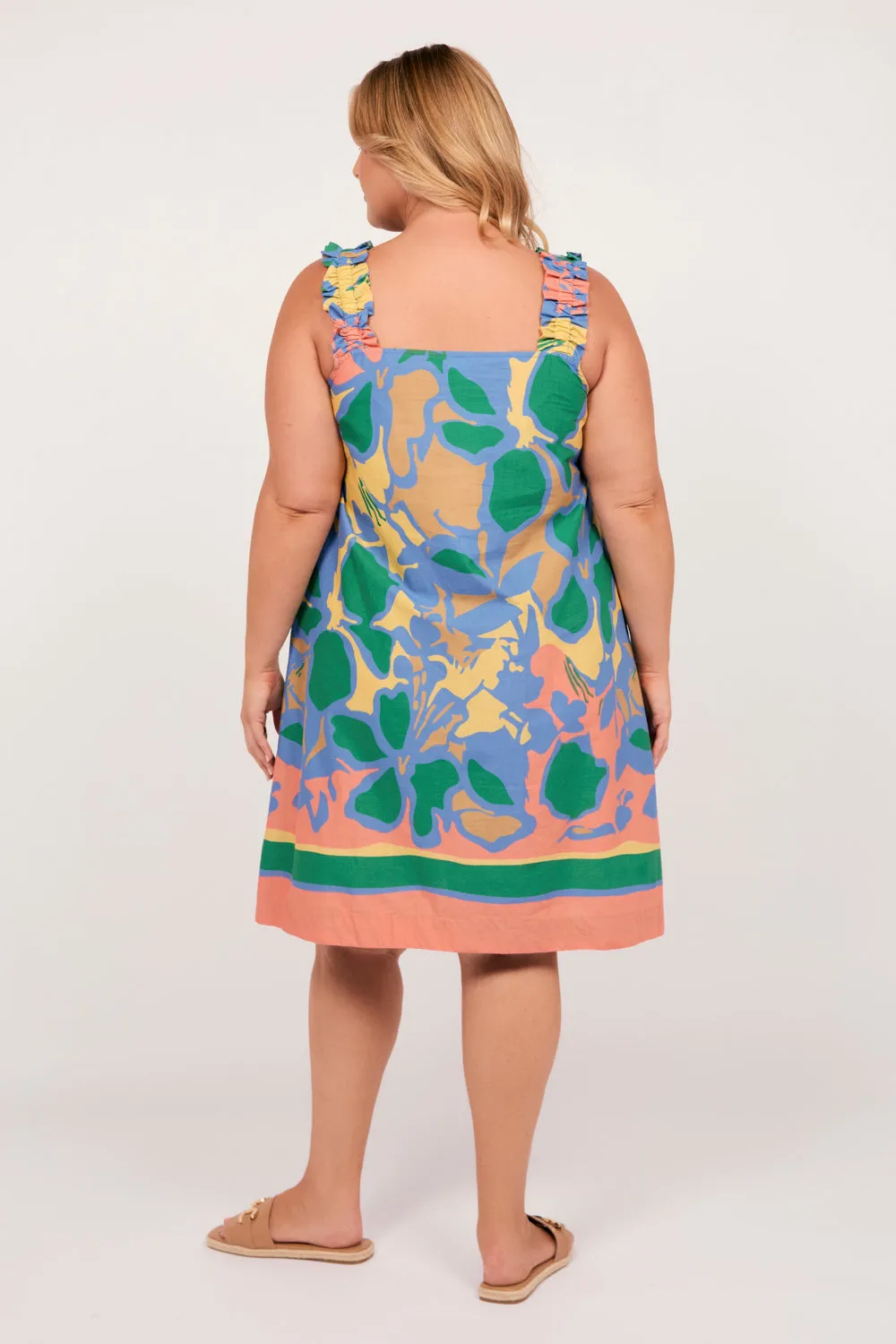 Claire Sun Dress in Montego Bay Adrift