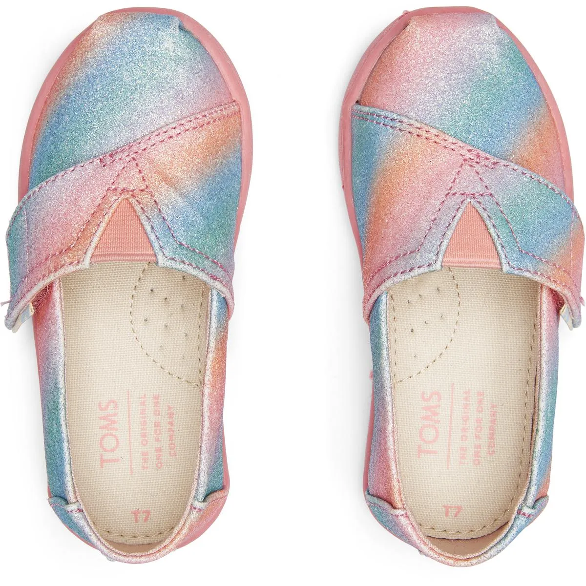 Classic Girls Slip On Glitter Loafers