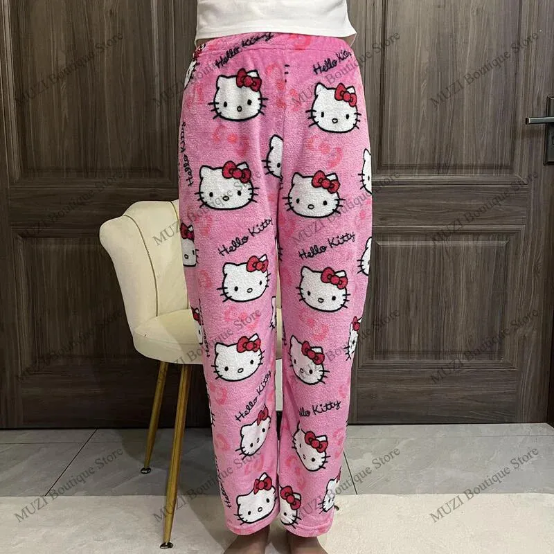 Cozy Holiday Kawaii Kitten Pajama Pants