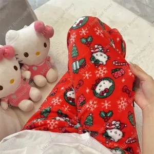 Cozy Holiday Kawaii Kitten Pajama Pants