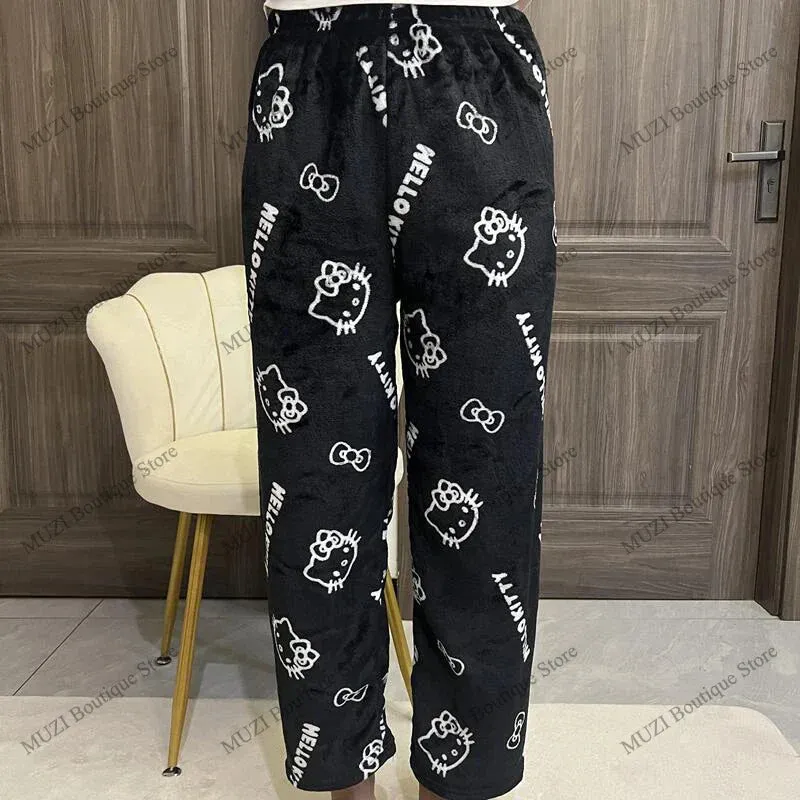Cozy Holiday Kawaii Kitten Pajama Pants