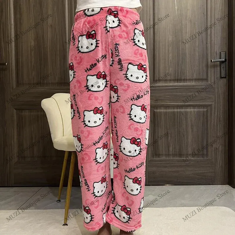 Cozy Holiday Kawaii Kitten Pajama Pants