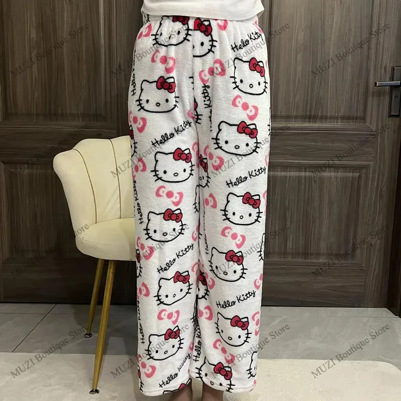 Cozy Holiday Kawaii Kitten Pajama Pants