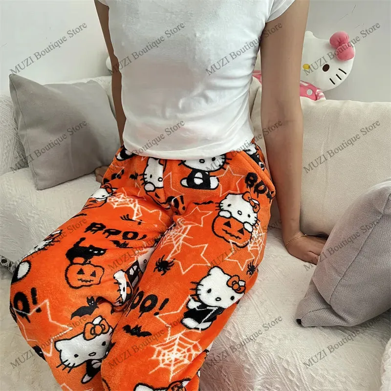 Cozy Holiday Kawaii Kitten Pajama Pants