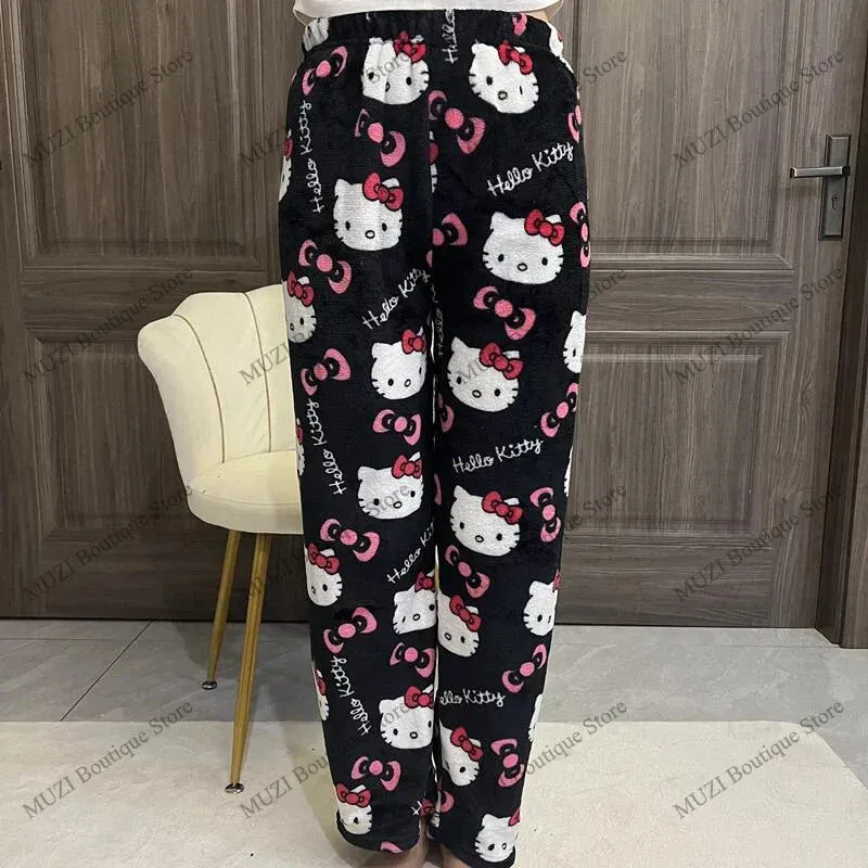 Cozy Holiday Kawaii Kitten Pajama Pants