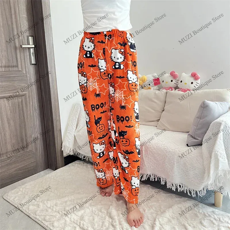 Cozy Holiday Kawaii Kitten Pajama Pants
