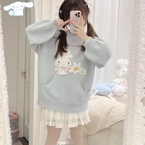 Daisy Puppy Knit Crewneck