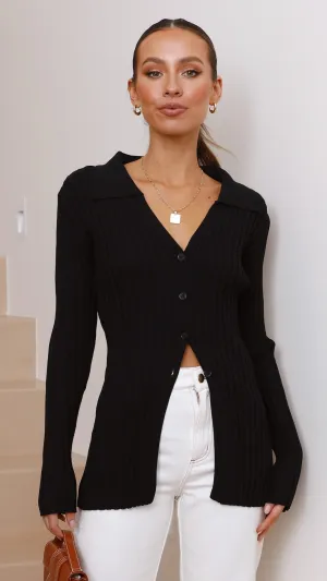 Darcy Knit Top - Black Billy J