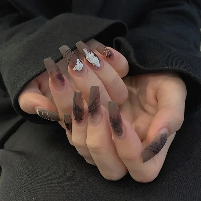 Dark Gothic Press On Nails