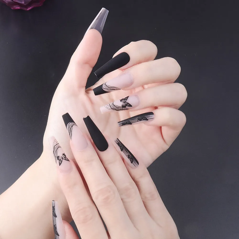 Dark Gothic Press On Nails