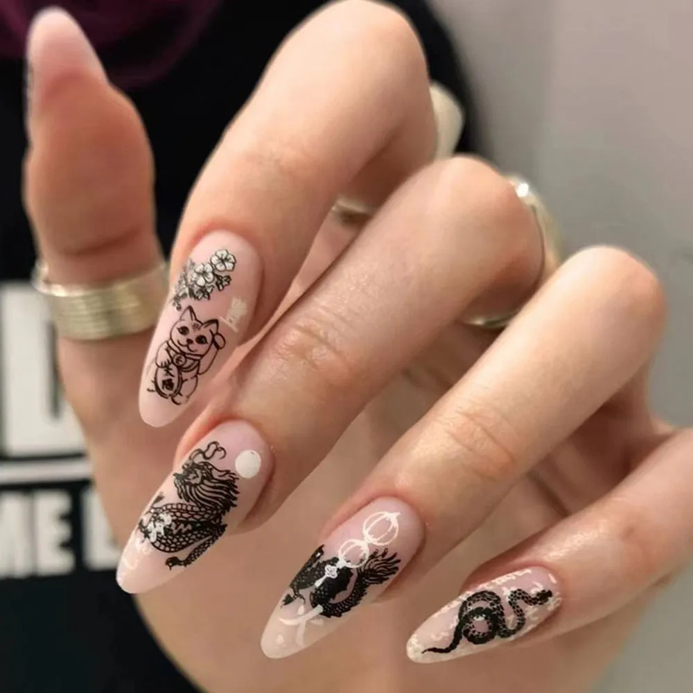 Dark Gothic Press On Nails