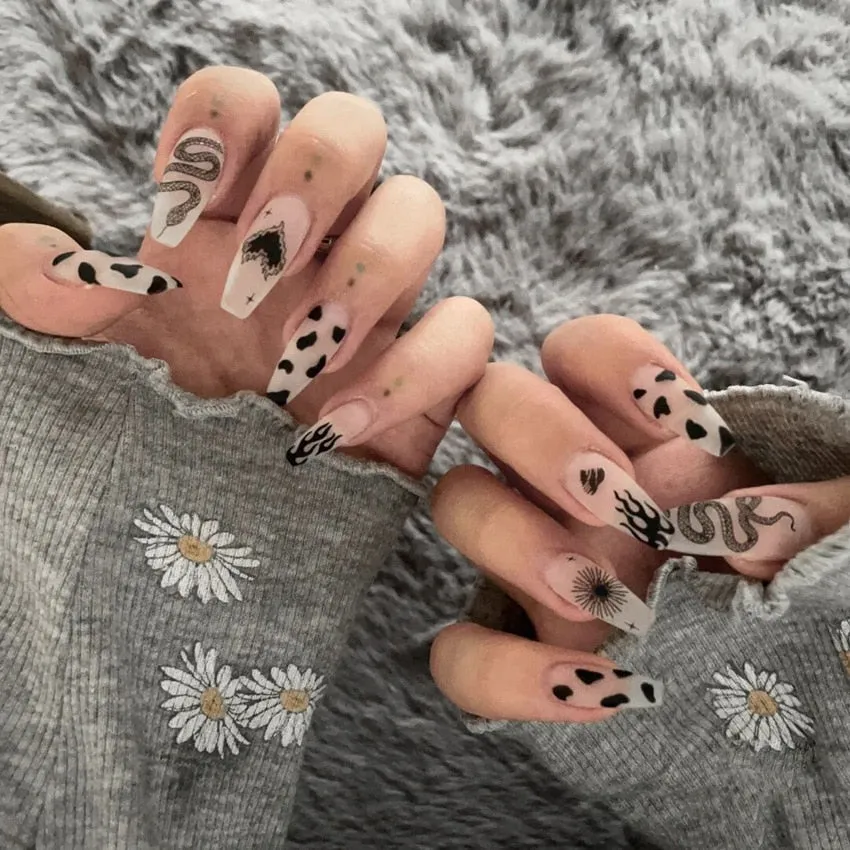 Dark Gothic Press On Nails