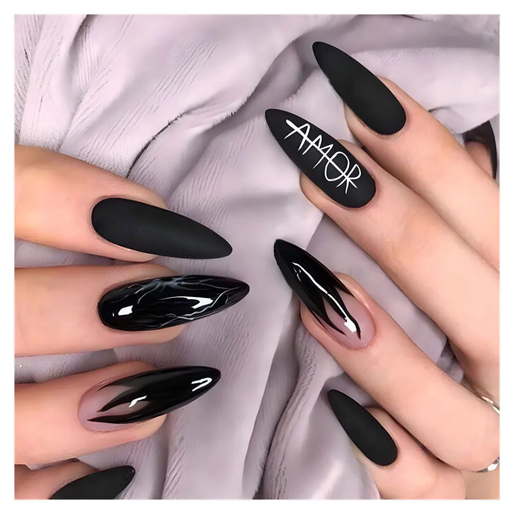 Dark Gothic Press On Nails