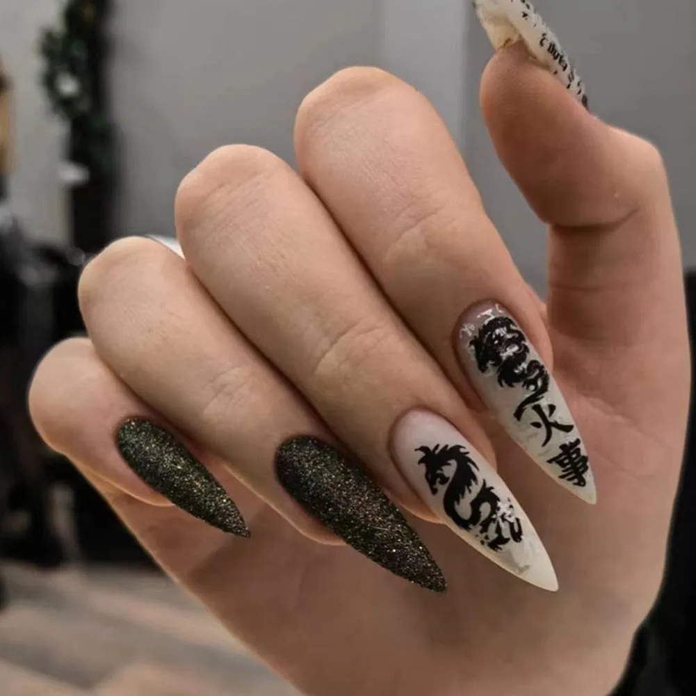 Dark Gothic Press On Nails