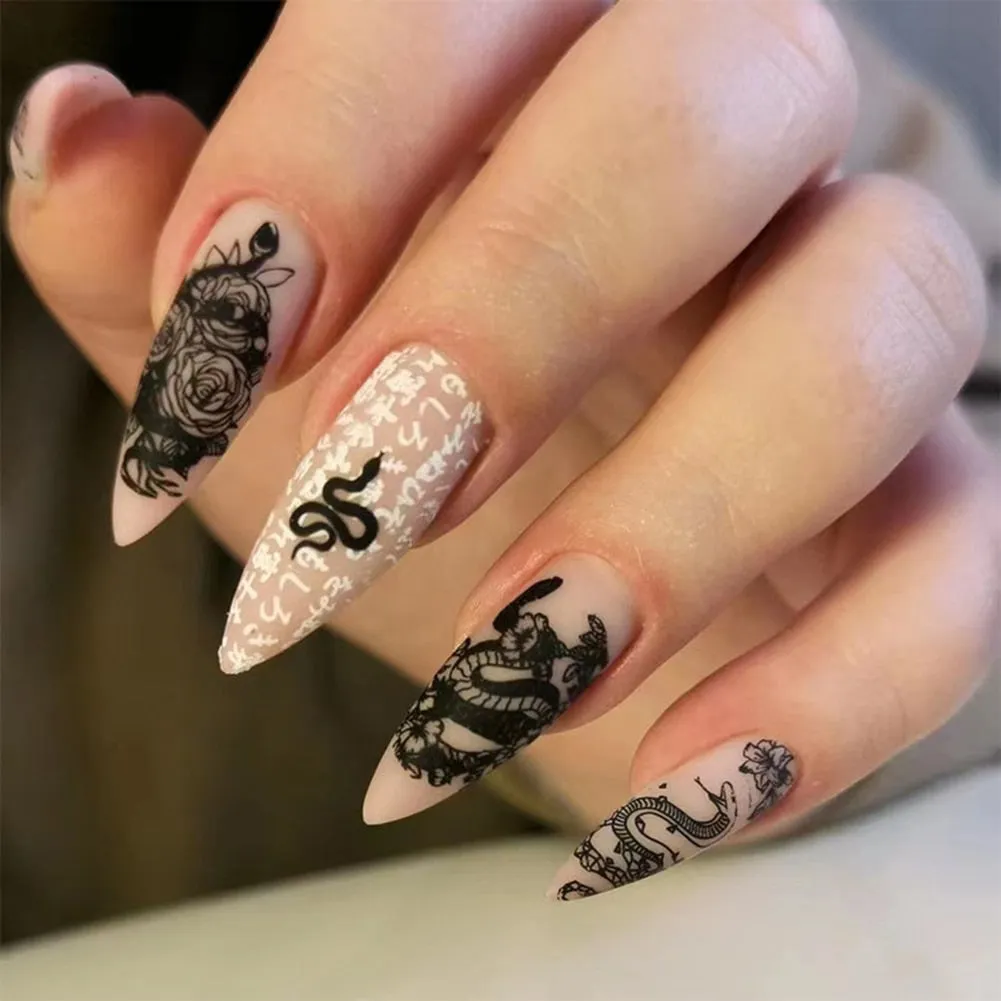 Dark Gothic Press On Nails