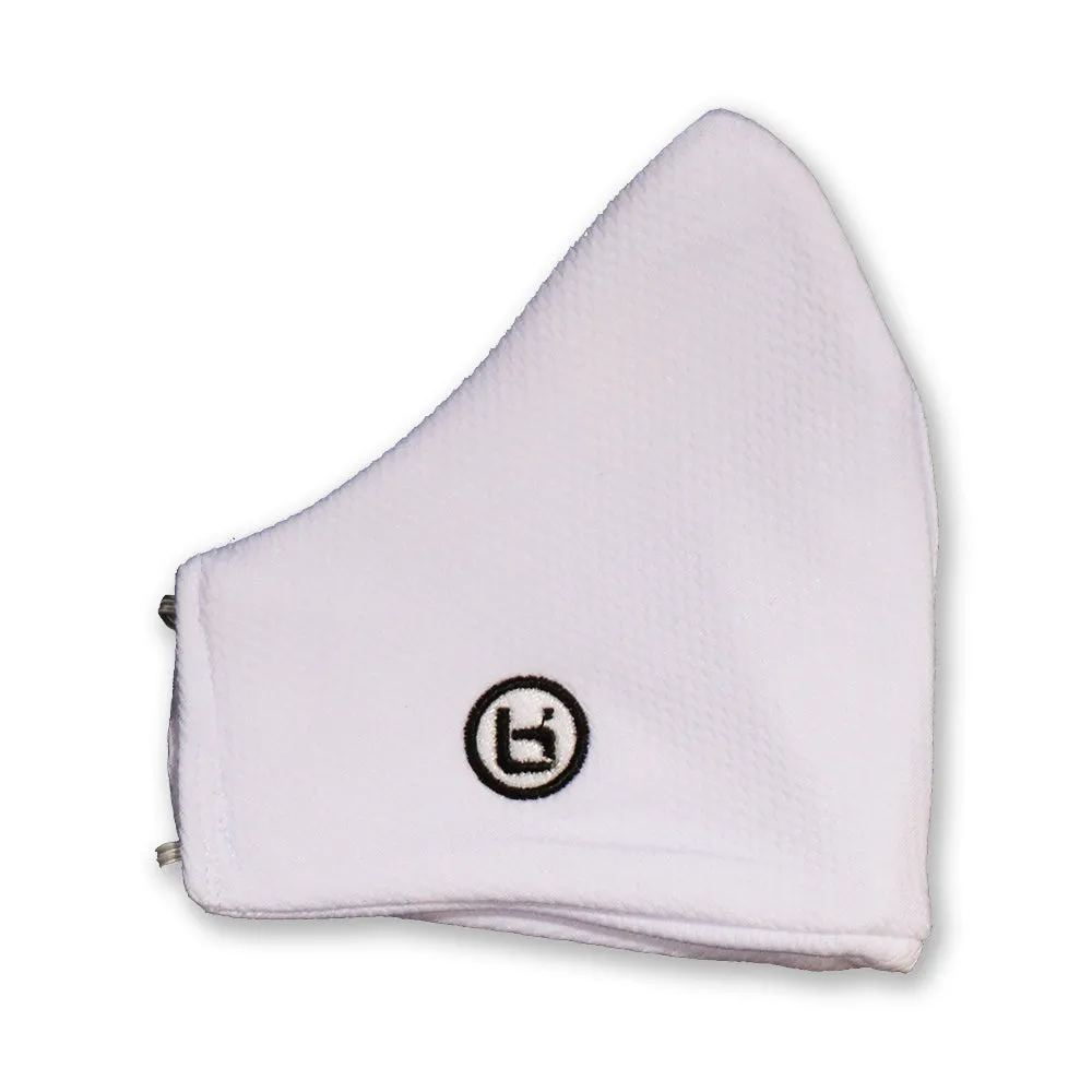 DL Logo Face Mask in White Ballislife