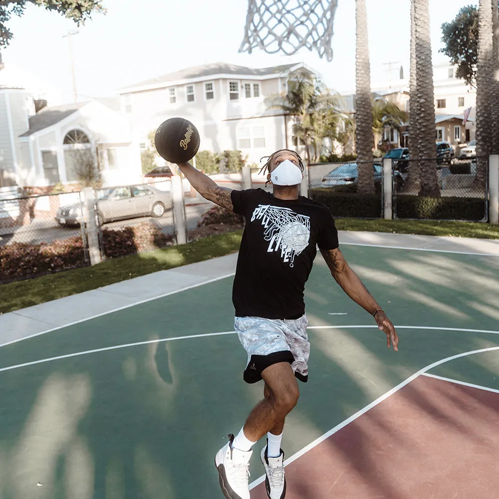 DL Logo Face Mask in White Ballislife