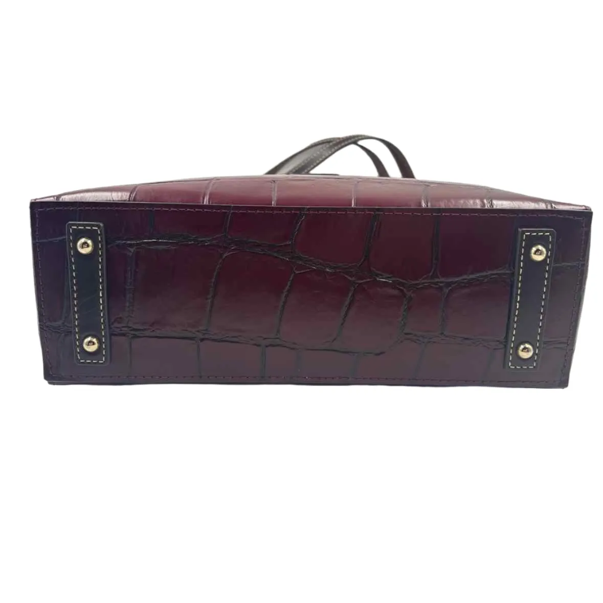 DOONEY & BOURKE Bordeaux Croc-Embossed Leather SMALL SHANNON Handled Tote Bag Purse