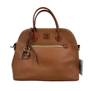 DOONEY & BOURKE Brown Pebble Grain LARGE DOMED SATCHEL Purse w/Crossbody Strap