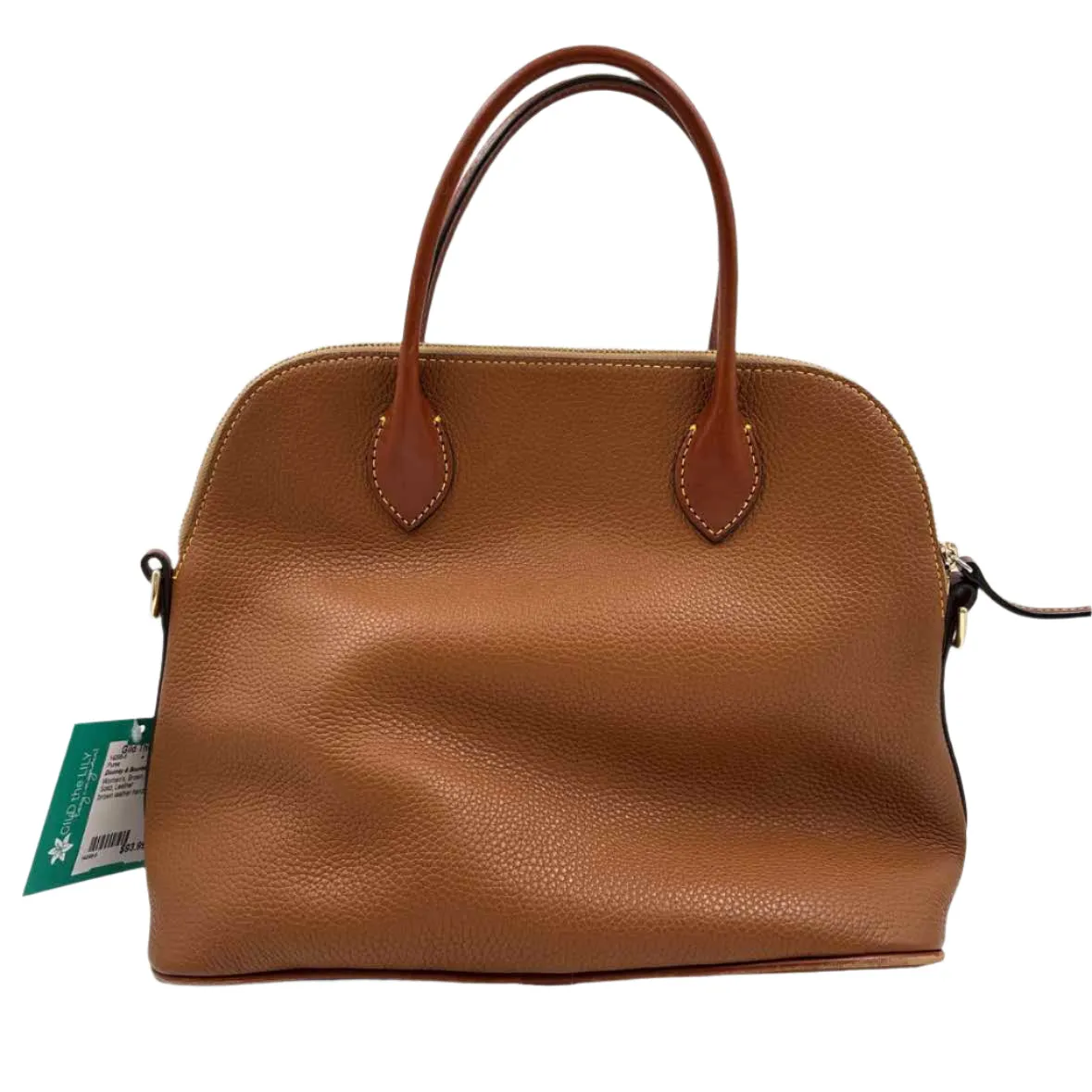 DOONEY & BOURKE Brown Pebble Grain LARGE DOMED SATCHEL Purse w/Crossbody Strap