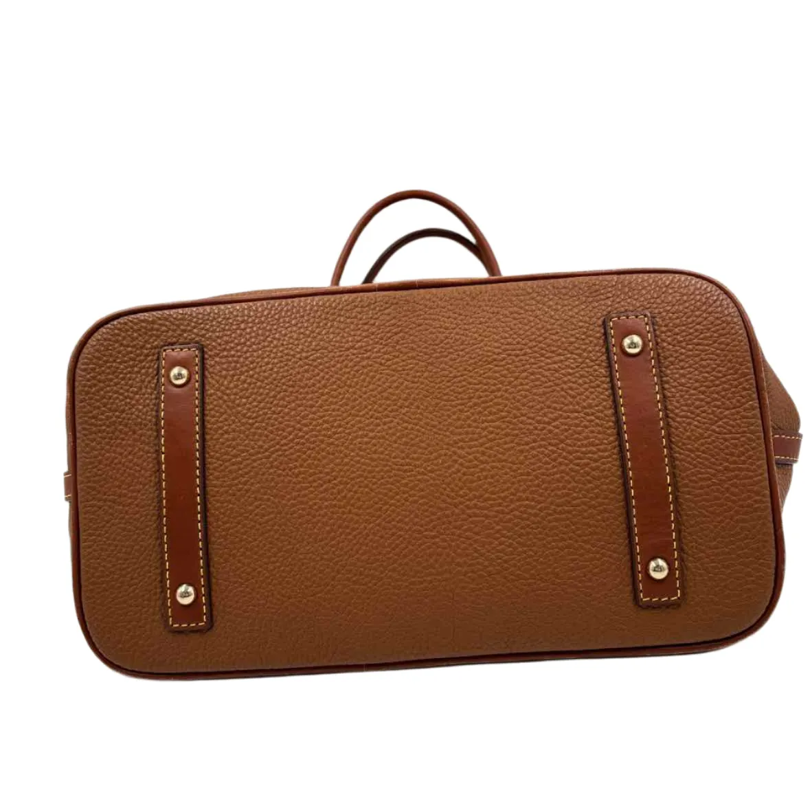 DOONEY & BOURKE Brown Pebble Grain LARGE DOMED SATCHEL Purse w/Crossbody Strap