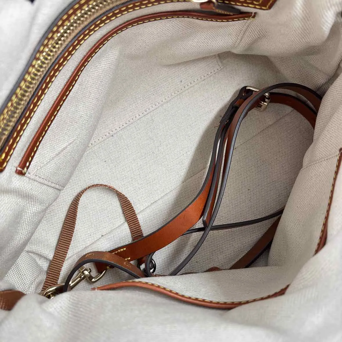 DOONEY & BOURKE Brown Pebble Grain LARGE DOMED SATCHEL Purse w/Crossbody Strap