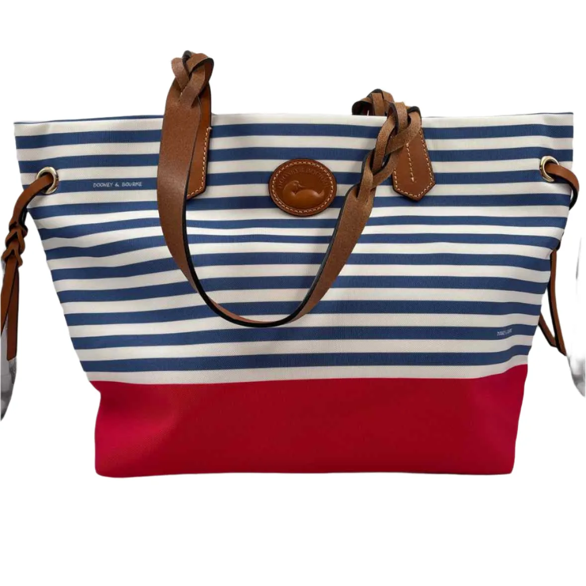 DOONEY & BOURKE Red White & Blue Striped Handled TOTE Bag Purse