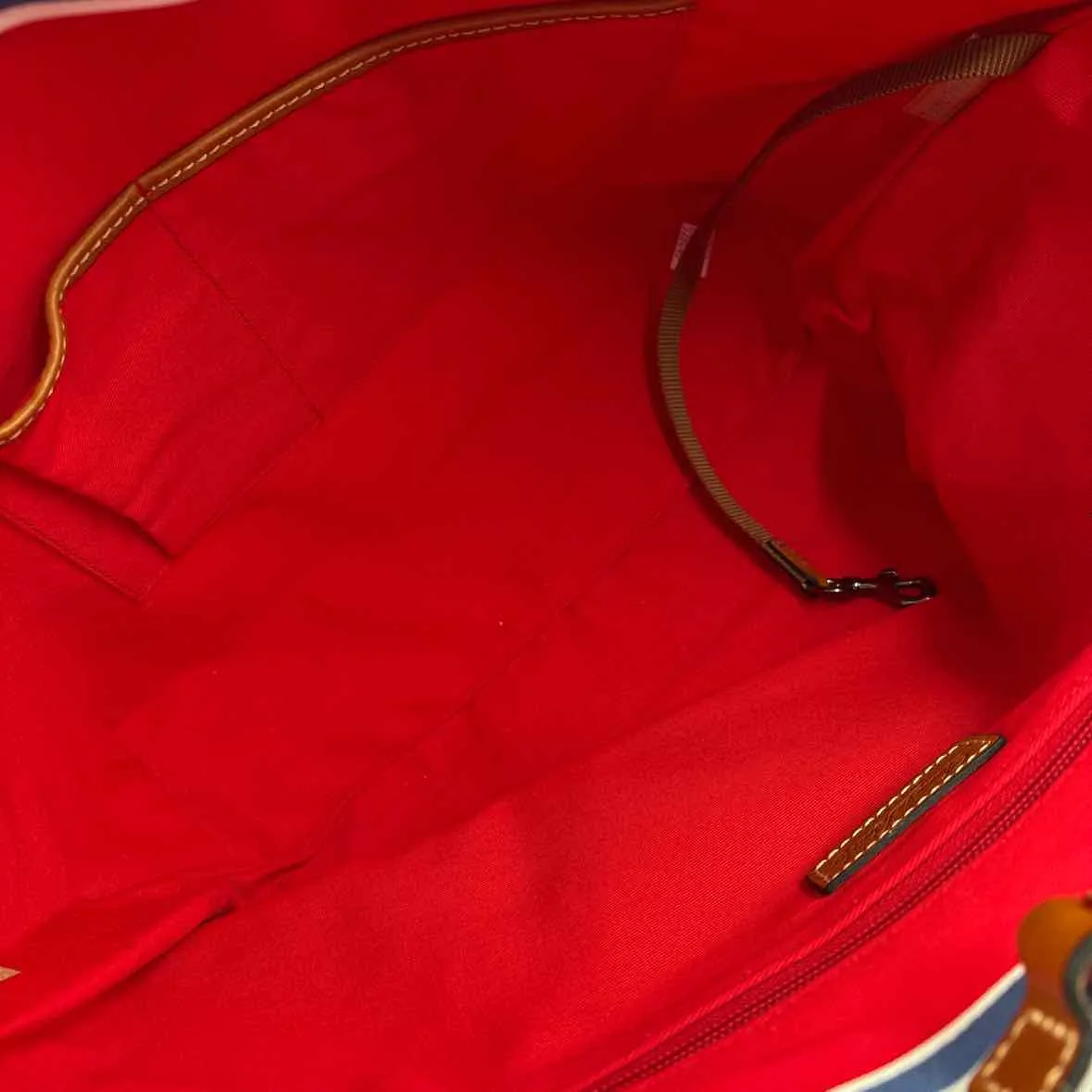 DOONEY & BOURKE Red White & Blue Striped Handled TOTE Bag Purse
